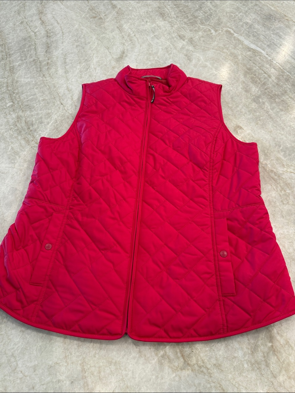 Talbots Quilted Bright fuchsia Sleeveless Vest